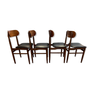 Set of 4 vintage Italian chairs, produced in the 60s by Gessef Consorzio Sedie Friuli