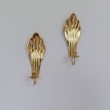 Bougeoirs Muraux en Laiton Holmström, Arvika, Suède, Années 1950