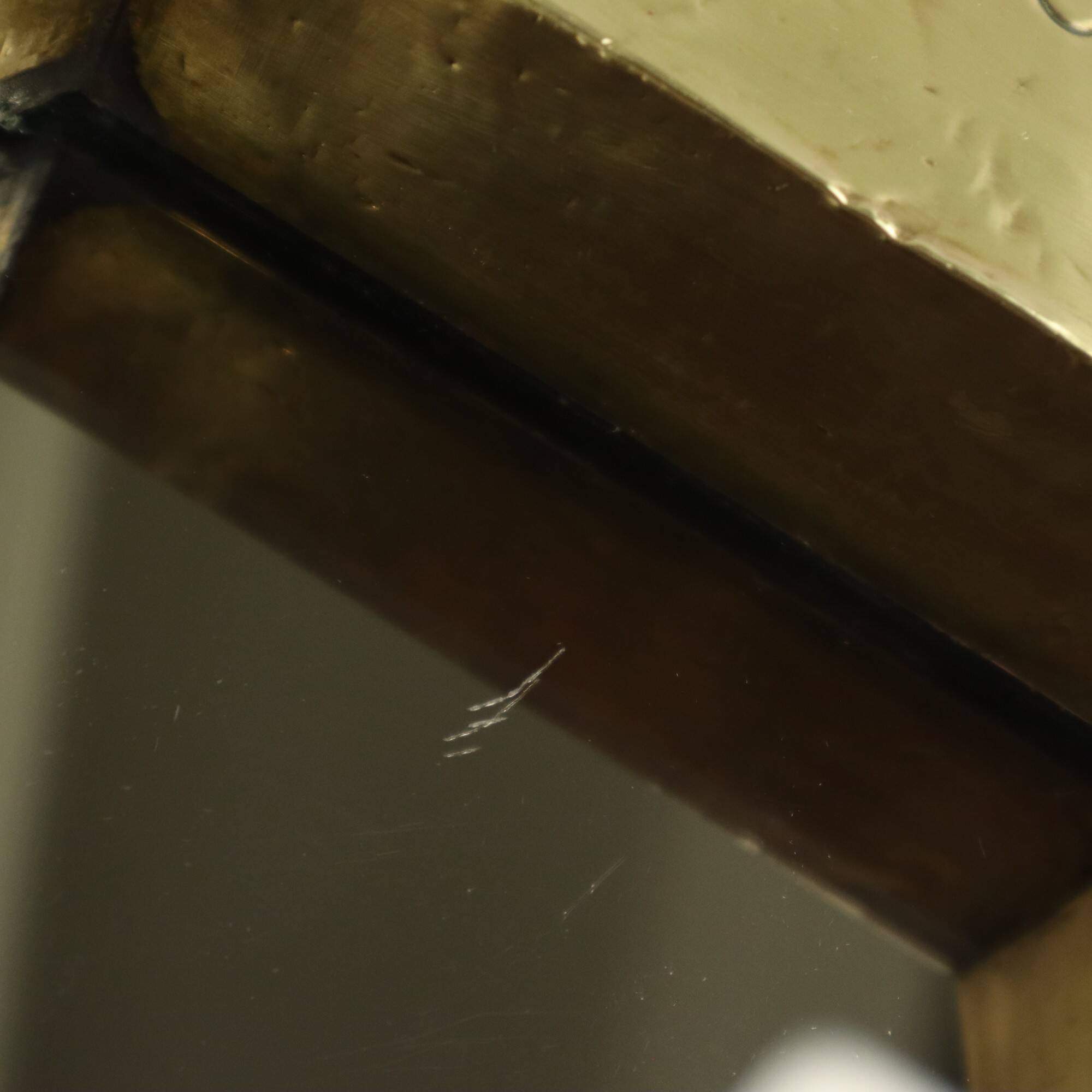 Miroir hexagonal rare en laiton Rodolfo Dubarry années 1970