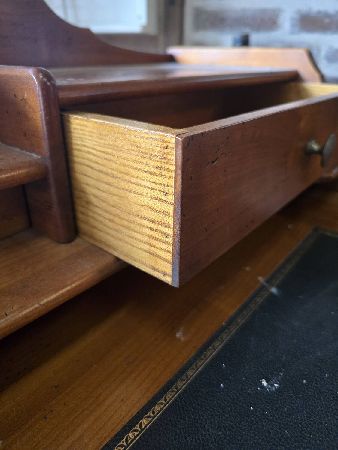 Solid cherry desk with sliding top