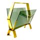 Modern brass magazine rack,  Italy 1970
