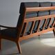 High-back mid century sofa Danish Juul Kristen, Reupholstered in Kvadrat