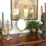 Brass psyche mirror