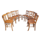 8 Bistro Chairs including 2 Authentic 1950s Solid Beech Luterma Chairs