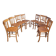 8 Bistro Chairs including 2 Authentic 1950s Solid Beech Luterma Chairs
