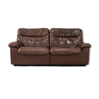 Sofa De Sede. Leather "chocolate" Switzerland, circa 1970