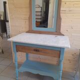 Coiffeuse en bois et marbre