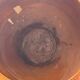 Very large glazed brown terracotta pot with two handles H41 D30