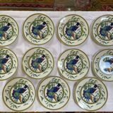 Limoges porcelain service from Hermès, Toucans collection, 1986