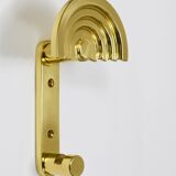 13 Postmodern Brass Wall Hooks by Ettore Sottsass, 1985, Valli & Valli Italy