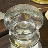 Molded glass candle holder