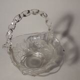 Transparent and translucent glass basket