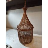 Vintage wicker birdcage