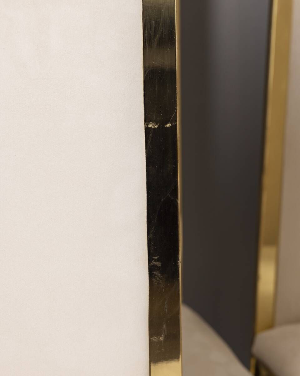 Set of 6 Vintage 1970s Chairs in Gold-Plated Brass, Designed by Renato Zevi