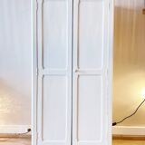 White Parisian wardrobe and terracotta