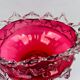 Raspberry red glass jardinière, taste of Auguste Jean or Legras.