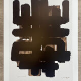 Affiche d’après la lithographie #3, 2020, pierre soulages