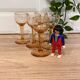 Set of 5 pink liquor glasses