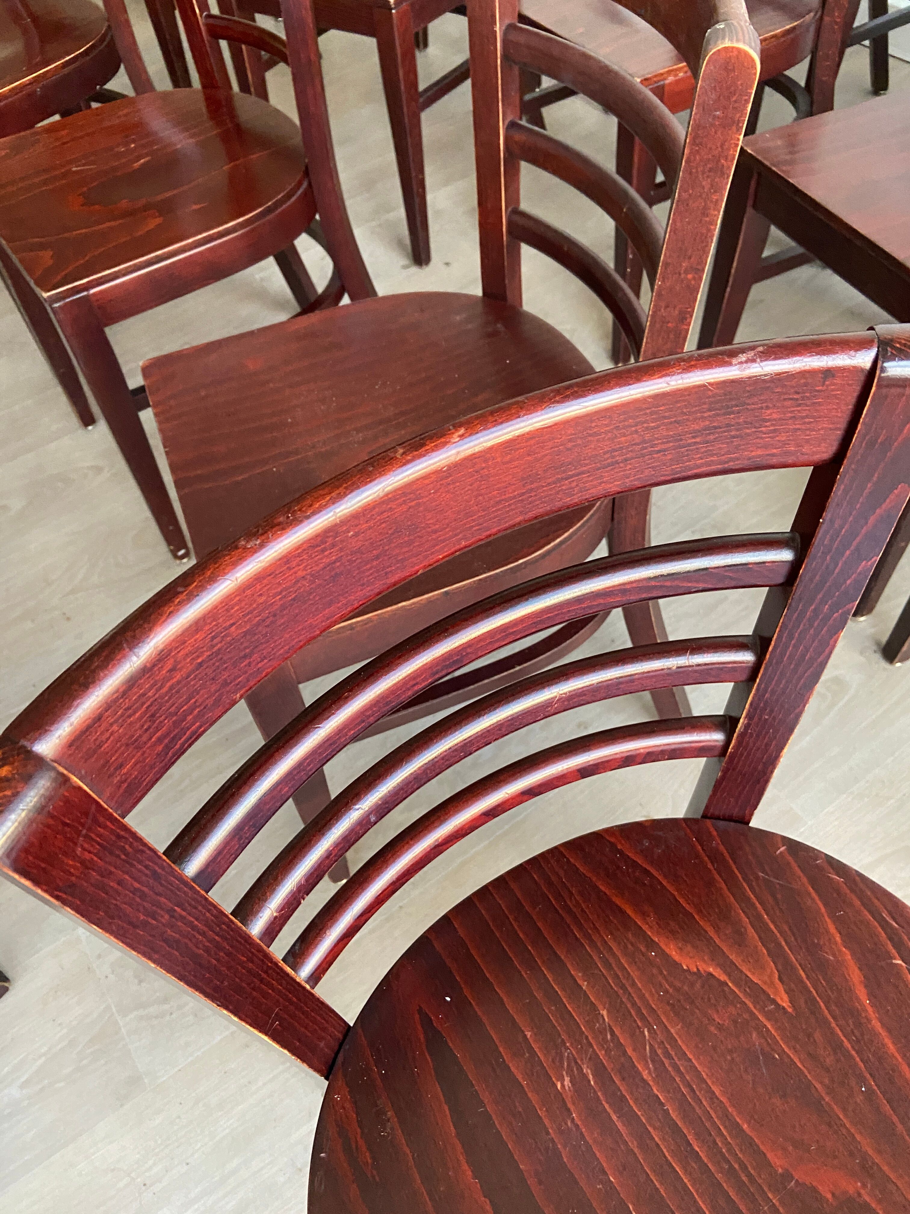 Set of 12 café chairs bistrot restaurant vintage