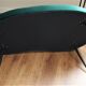 Banquette haricot, velours vert foncé, année 50/60