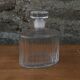 Carafe/Decanter in ribbed glass – Vintage oval shape – Faceted stopper