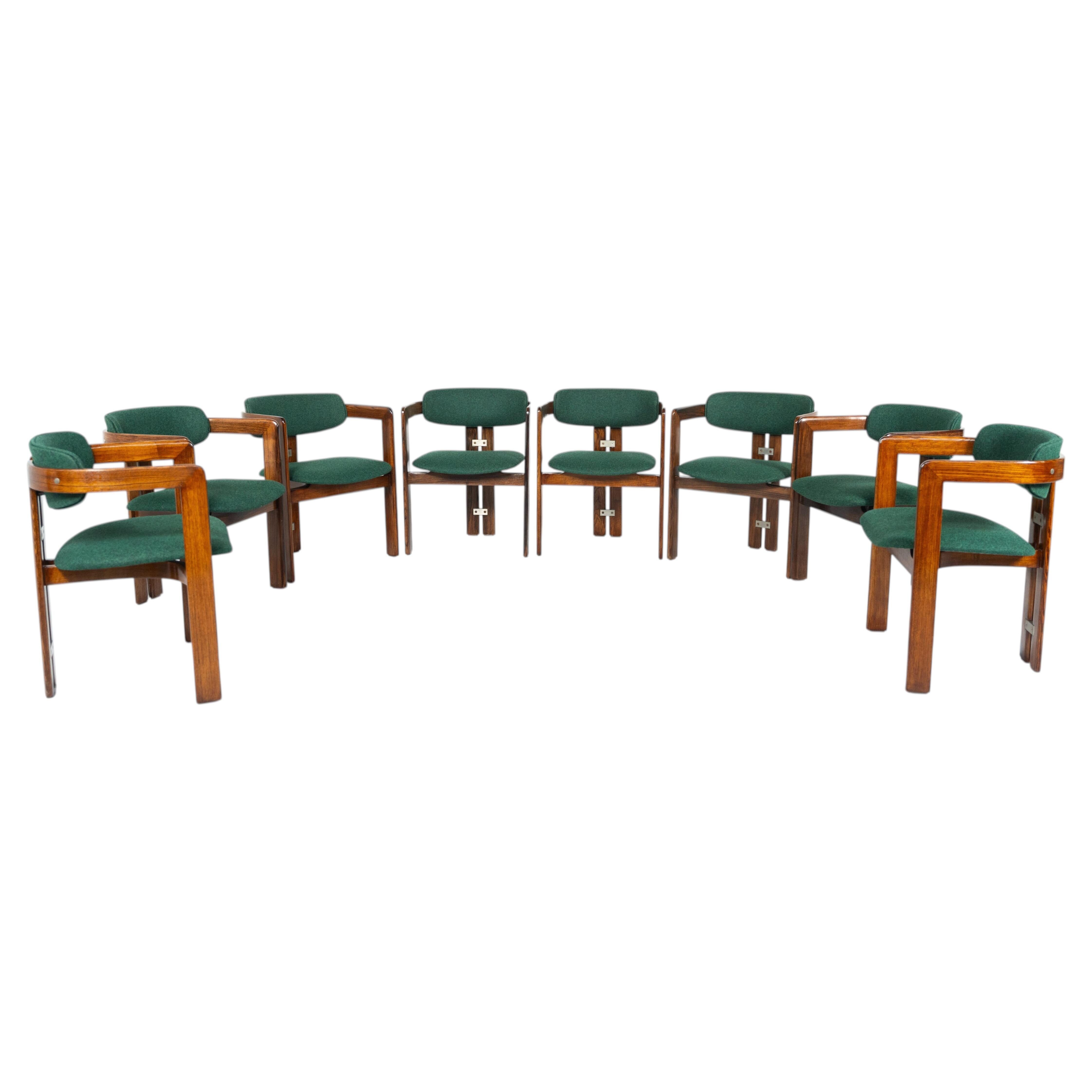 Lot de 8 chaises Pamplona par Augusto Savini pour Pozzi, Italie, années 1960