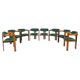 Lot de 8 chaises Pamplona par Augusto Savini pour Pozzi, Italie, années 1960