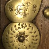 Breton wedding armoire in chestnut - Dated 1869