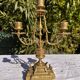 Vintage Candlestick - Brass Candlestick - 3-Arm Candlestick