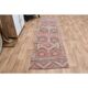 Pink Rainbow Turkish Vintage Handmade Woven Runner Rug 82x285