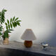 Turned wooden ball bedside lamp 1990