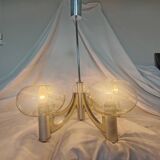 5-branched chandelier by Sciolari, Italy, space age, 1970