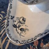 Old ceramic gravy boat earthenware hb&cie choisy le roi pornic 19th century model