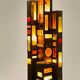 1970s Longobard Floor Lamp – Hammered Glass & Wrought Iron, Italy