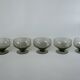 Ensemble de 5 coupes à champagne design art déco en verre fumé années 30-40