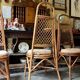4 bent bamboo and rattan chairs
