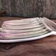 French vintage set of 1 tray and 4 plates for asparagus, by Vallauris