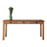 Console service in solid oak, circa 1900.