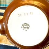 Pillivuyt brown bistro teapot with offset spout