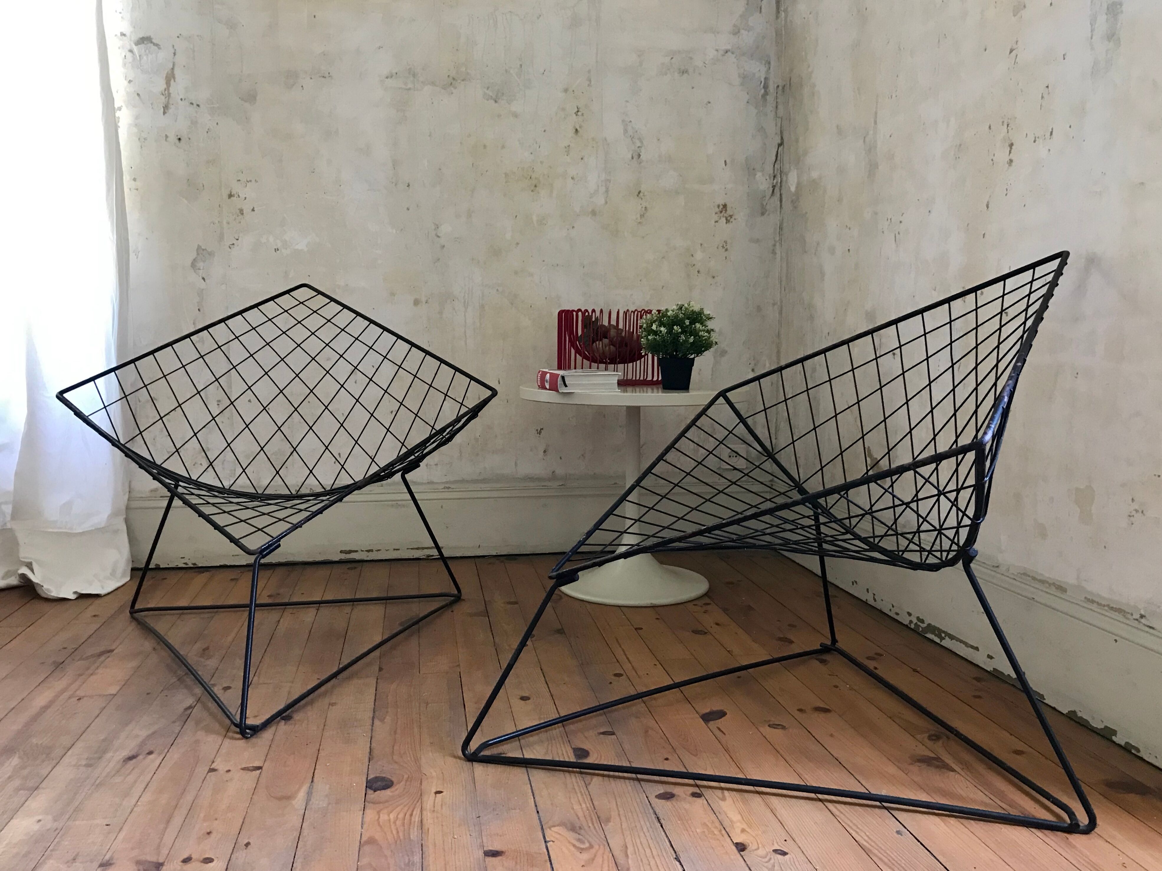 Pair of black OTI chairs, by Niels Gammelgaard, 1980