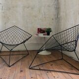 Paire de fauteuils OTI noirs par Niels Gammelgaard, 1980
