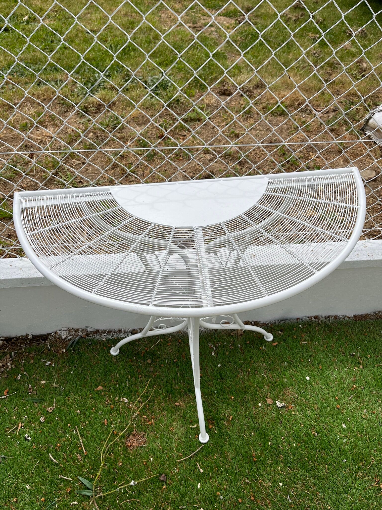 Console table Half-Moon wrought iron