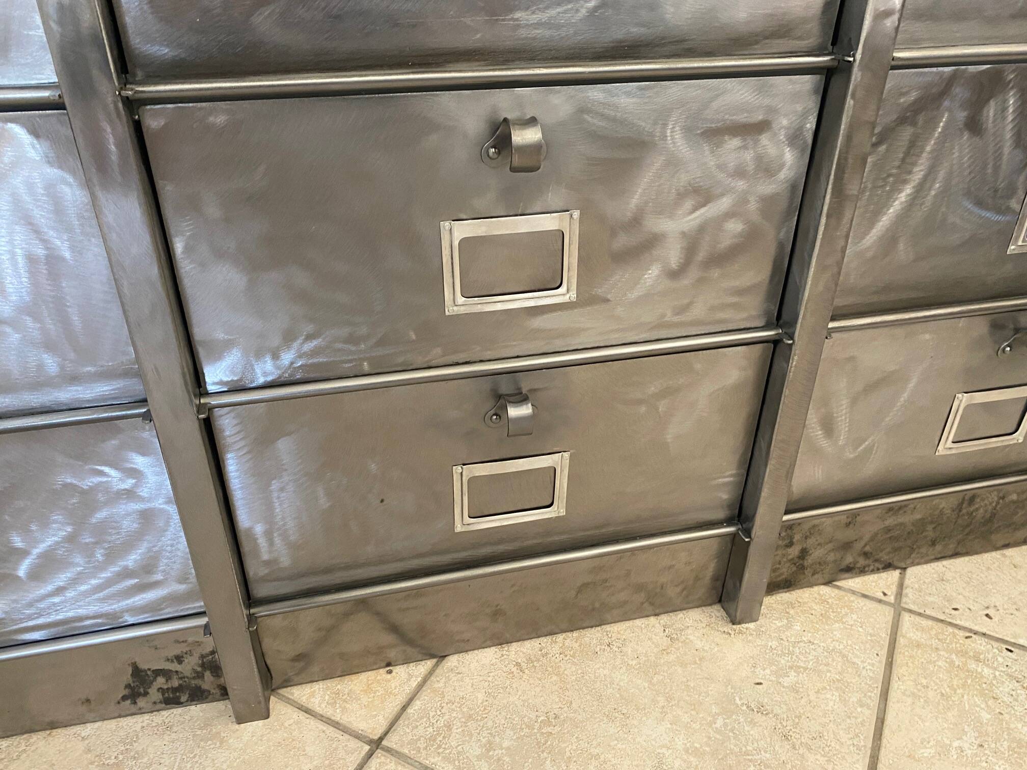 Furniture with 15 flaps industrial metal locker Strafor 1950