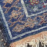 Persian wool rug blue abstract patterns 190x110cm
