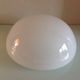 Half moon ceiling lamp in vintage white opaline 60s-70s