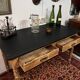Ancienne table de cuisine en sapin