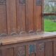 carved wooden chest bench