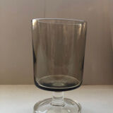 6 verres à pied en verre fumé 70s