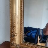 Large golden mirror. 19th