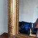 Grand miroir doré. 19ème